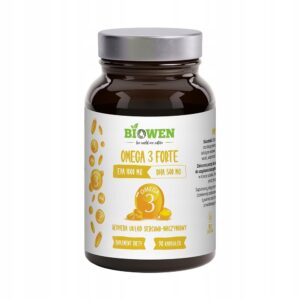 Biowen Omega 3 Forte – 1000 mg EPA, 500 mg DHA – 90 kapsułek | Wsparcie serca, mózgu i odporności